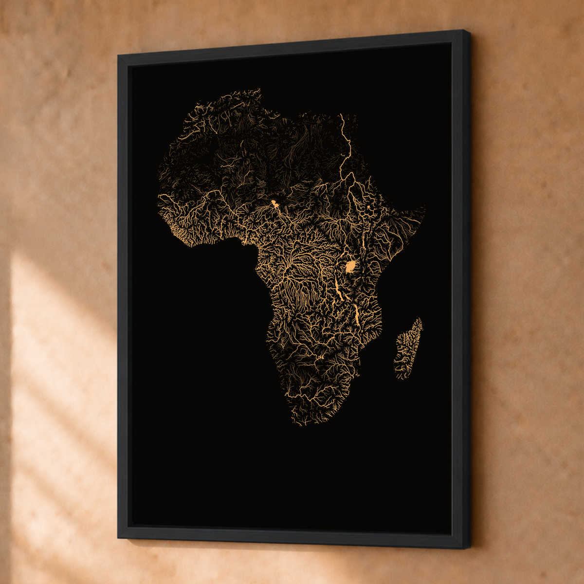 Beautiful Rivers — África — Cobre, Fine art emoldurado · 30 × 40 cm, Preto · Sem margem