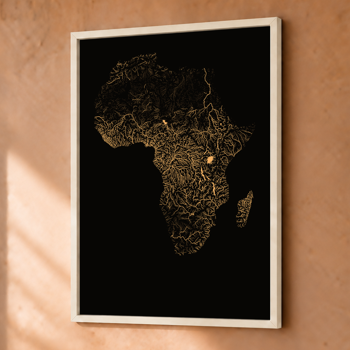 Beautiful Rivers — África — Cobre, Fine art emoldurado · 30 × 40 cm, Branco · Sem margem