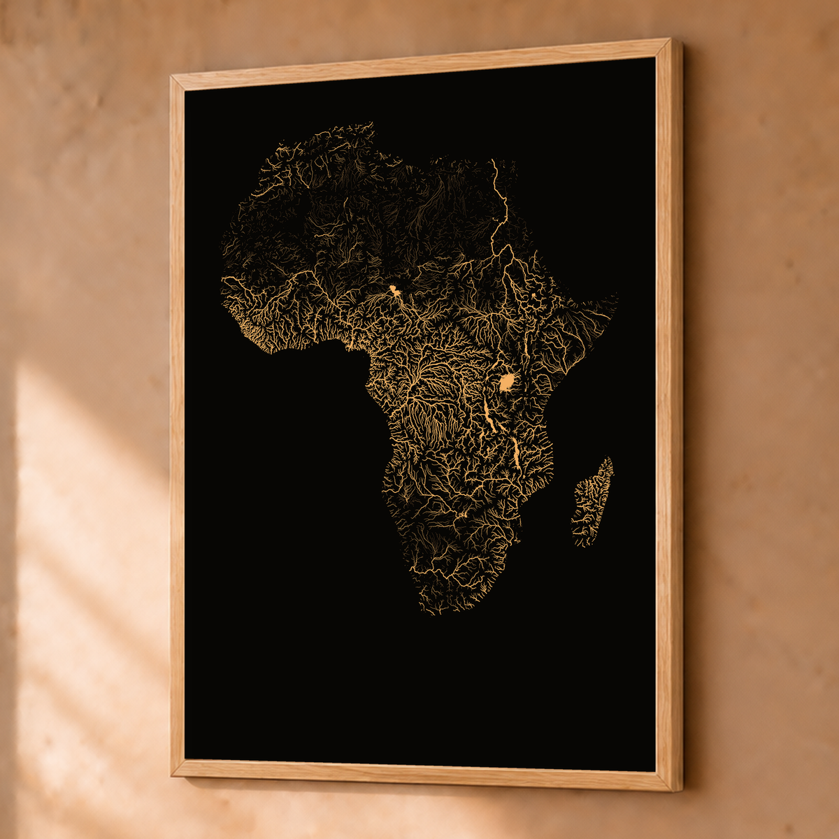 Beautiful Rivers — África — Cobre, Fine art emoldurado · 45 × 60 cm, Natural · Sem margem