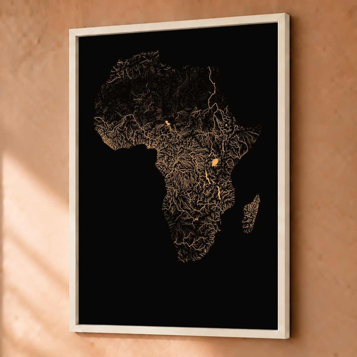 Beautiful Rivers — África — Cobre, Fine art emoldurado · 45 × 60 cm, Branco · Sem margem