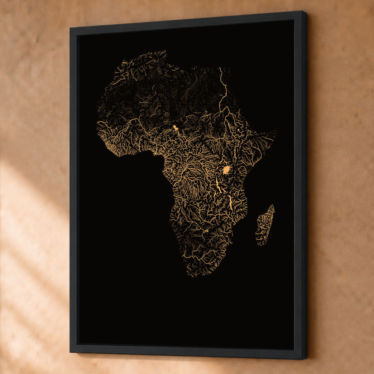 Beautiful Rivers — África — Cobre, Fine art emoldurado · 60 × 80 cm, Preto · Sem margem