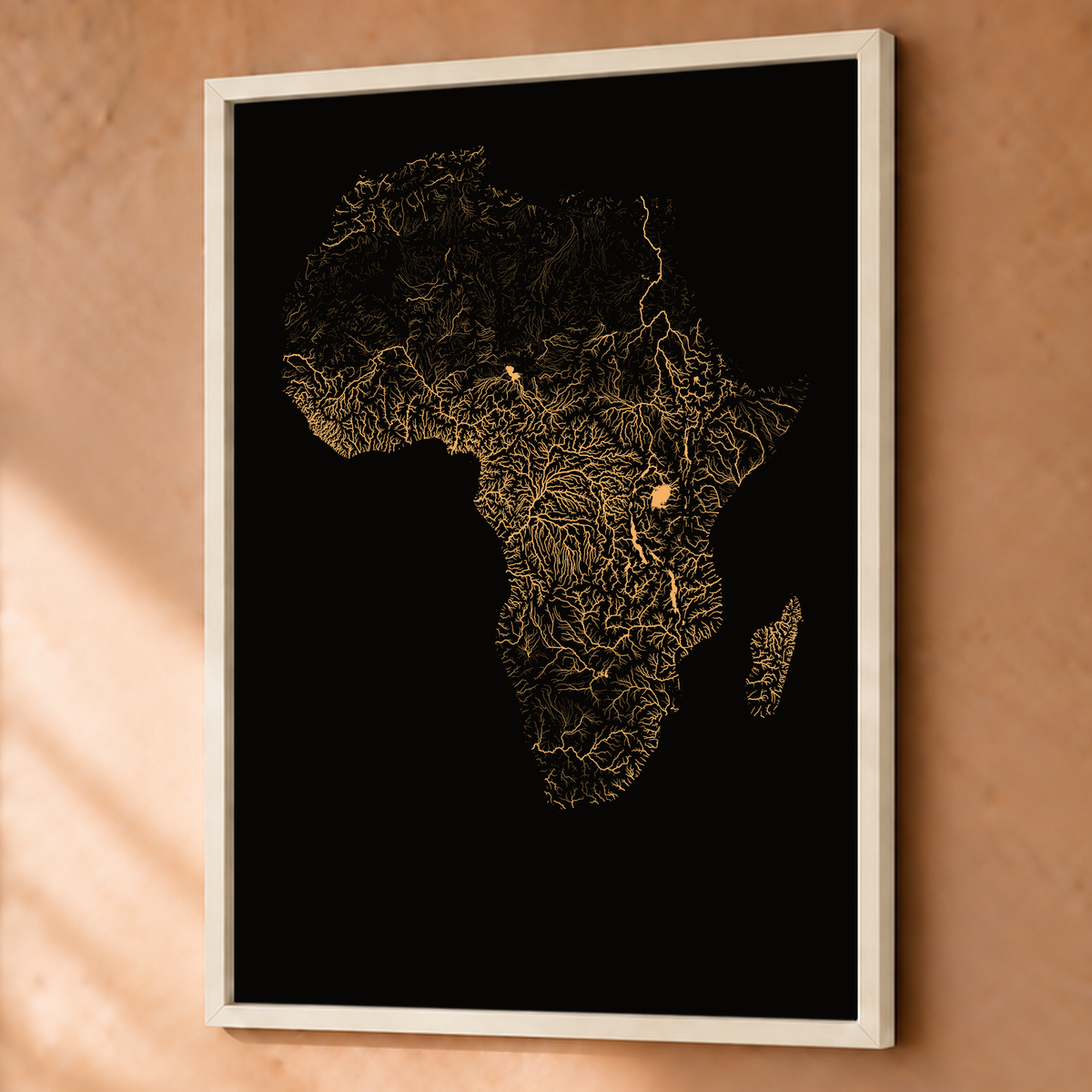 Beautiful Rivers — África — Cobre, Fine art emoldurado · 60 × 80 cm, Branco · Sem margem
