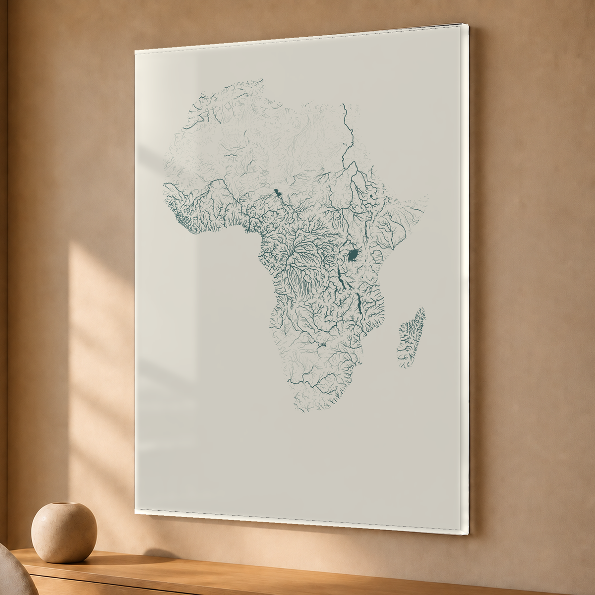 Beautiful Rivers — África — Natural e luminosa, Acrílico · 30 × 40 cm, Sem margem