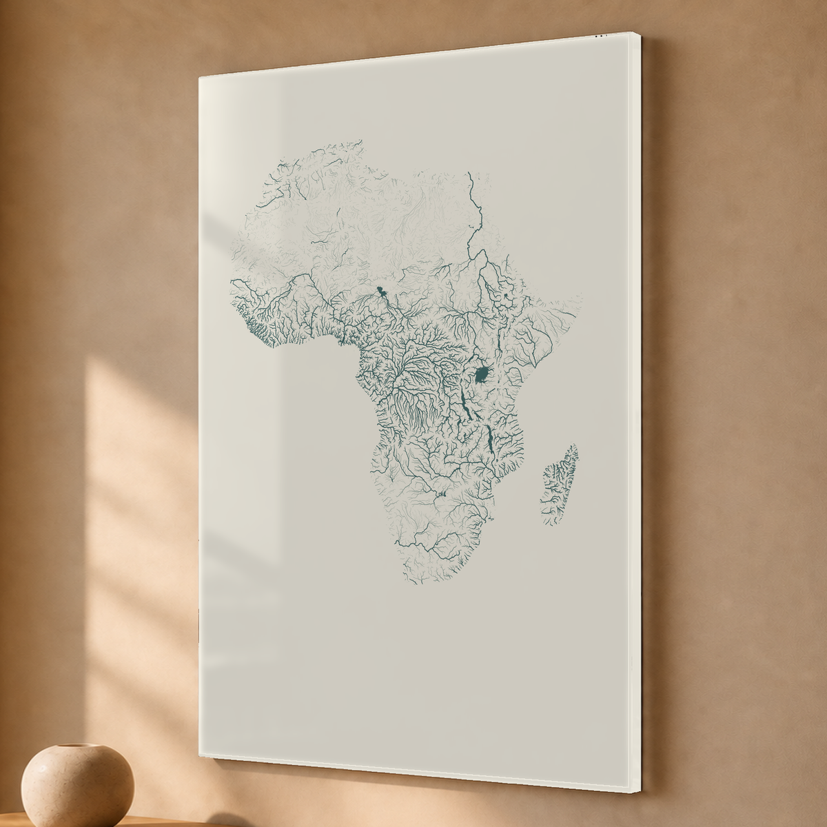 Beautiful Rivers — África — Natural e luminosa, Acrílico · 40 × 60 cm, Sem margem