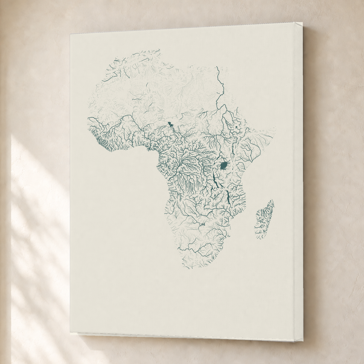 Beautiful Rivers — África — Natural e luminosa, Canvas · 30 × 40 cm, Sem margem
