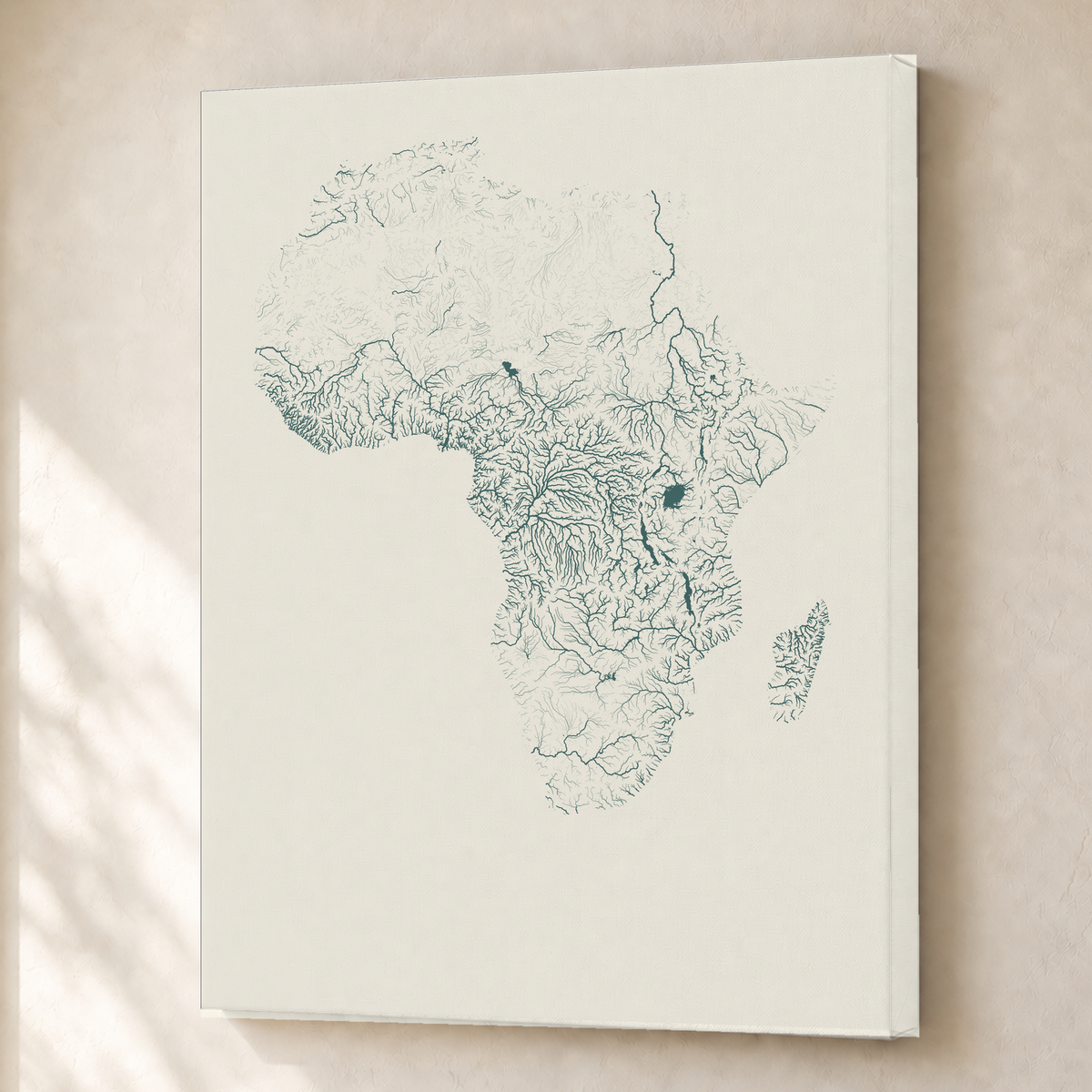 Beautiful Rivers — África — Natural e luminosa, Canvas · 45 × 60 cm, Sem margem