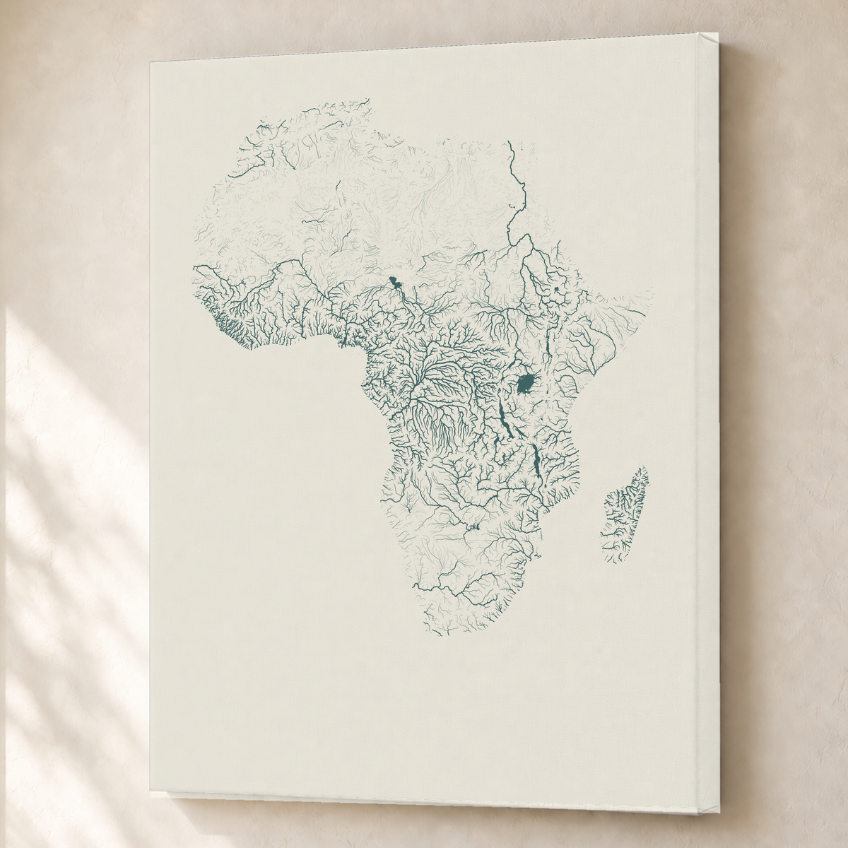 Beautiful Rivers — África — Natural e luminosa, Canvas · 60 × 80 cm, Sem margem