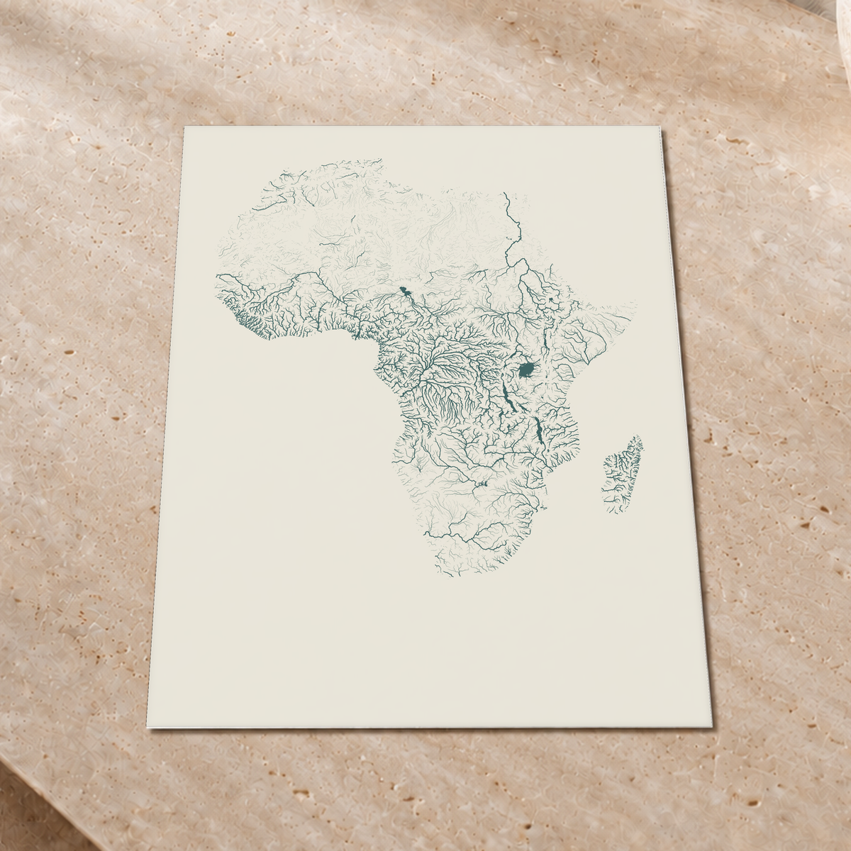 Beautiful Rivers — África — Natural e luminosa, Impressão fine art · 45 × 60 cm, Sem margem