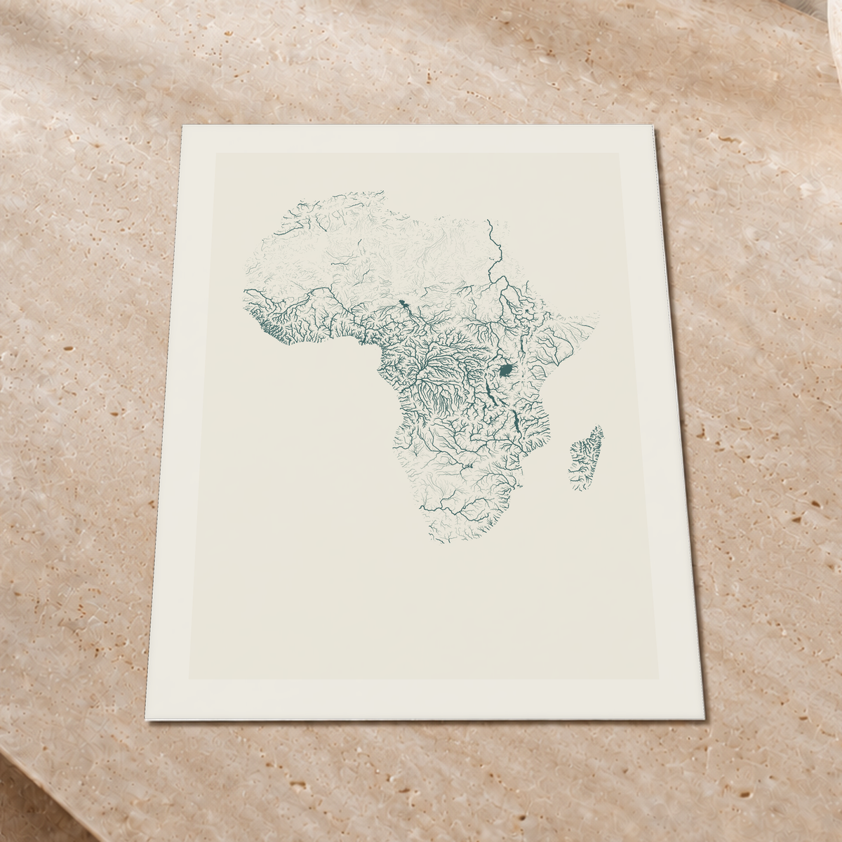 Beautiful Rivers — África — Natural e luminosa, Impressão fine art · 45 × 60 cm, Margem branca