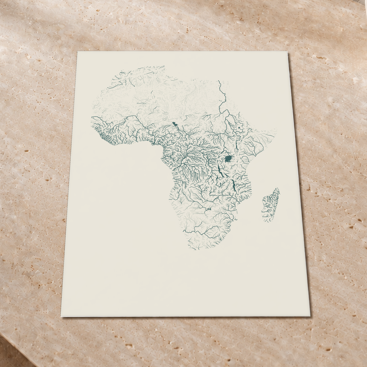 Beautiful Rivers — África — Natural e luminosa, Impressão fine art · 60 × 80 cm, Sem margem