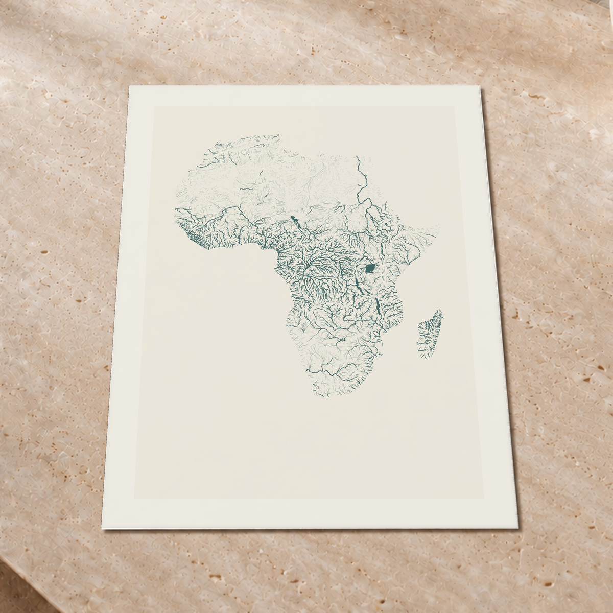 Beautiful Rivers — África — Natural e luminosa, Impressão fine art · 60 × 80 cm, Margem branca