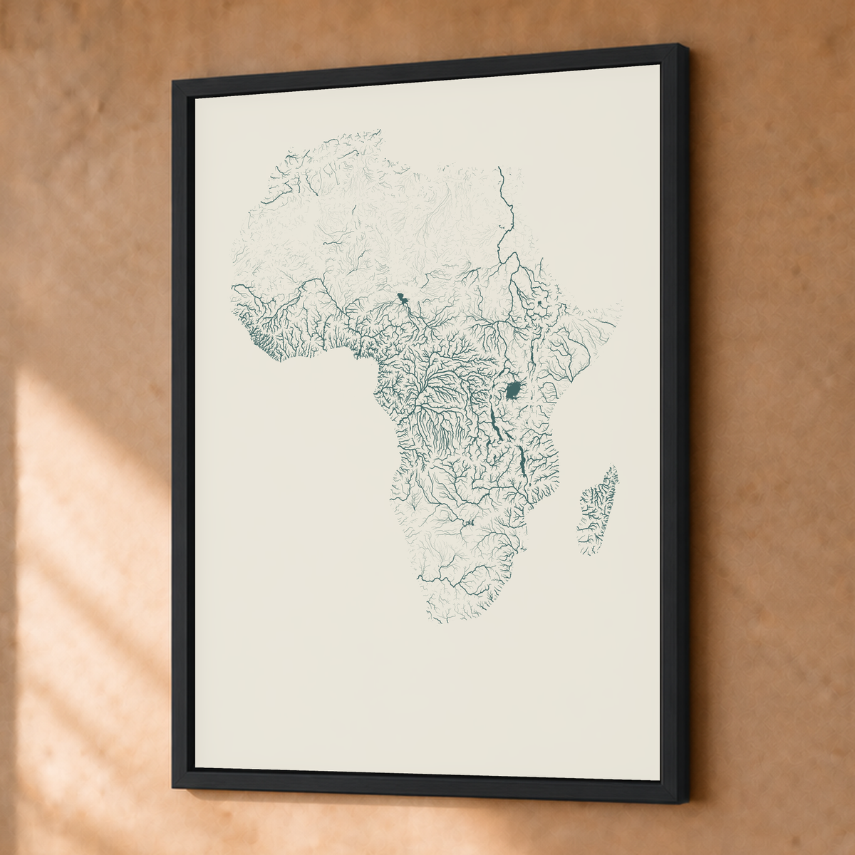 Beautiful Rivers — África — Natural e luminosa, Fine art emoldurado · 30 × 40 cm, Preto · Sem margem