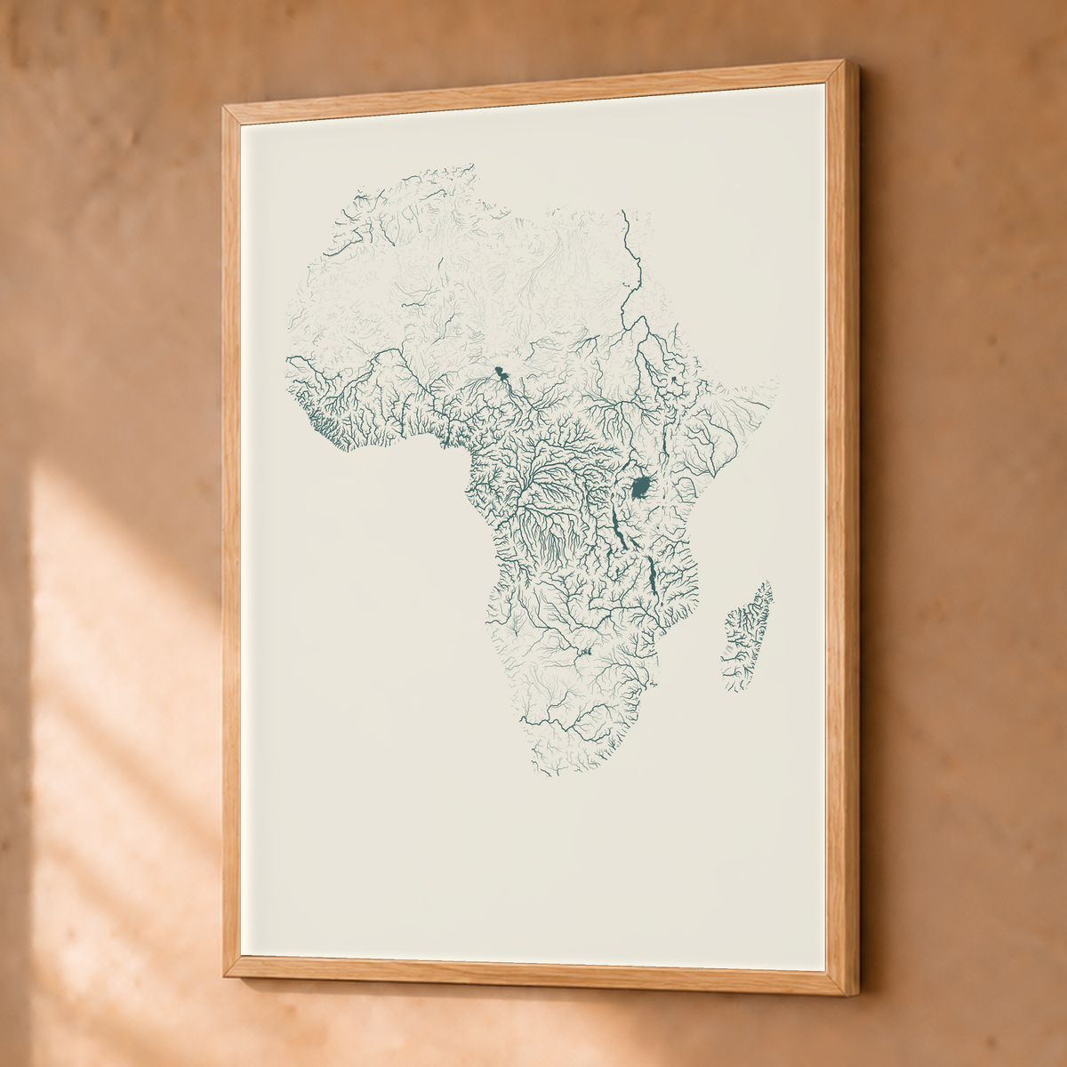 Beautiful Rivers — África — Natural e luminosa, Fine art emoldurado · 30 × 40 cm, Natural · Sem margem