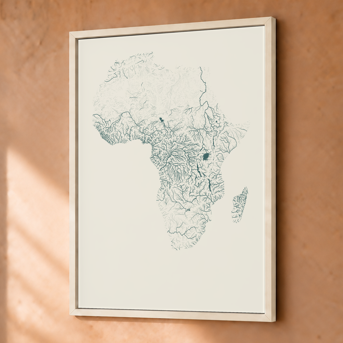 Beautiful Rivers — África — Natural e luminosa, Fine art emoldurado · 30 × 40 cm, Branco · Sem margem