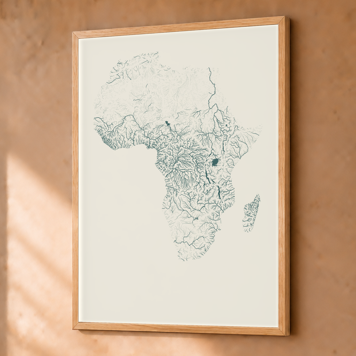 Beautiful Rivers — África — Natural e luminosa, Fine art emoldurado · 45 × 60 cm, Natural · Sem margem
