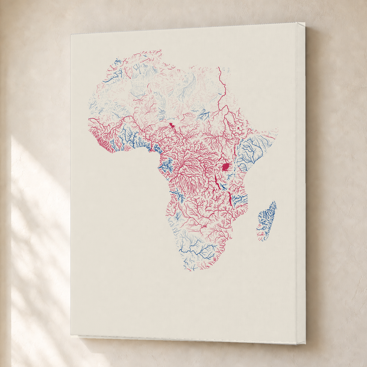 Beautiful Rivers — África — Risografia, Canvas · 30 × 40 cm, Sem margem