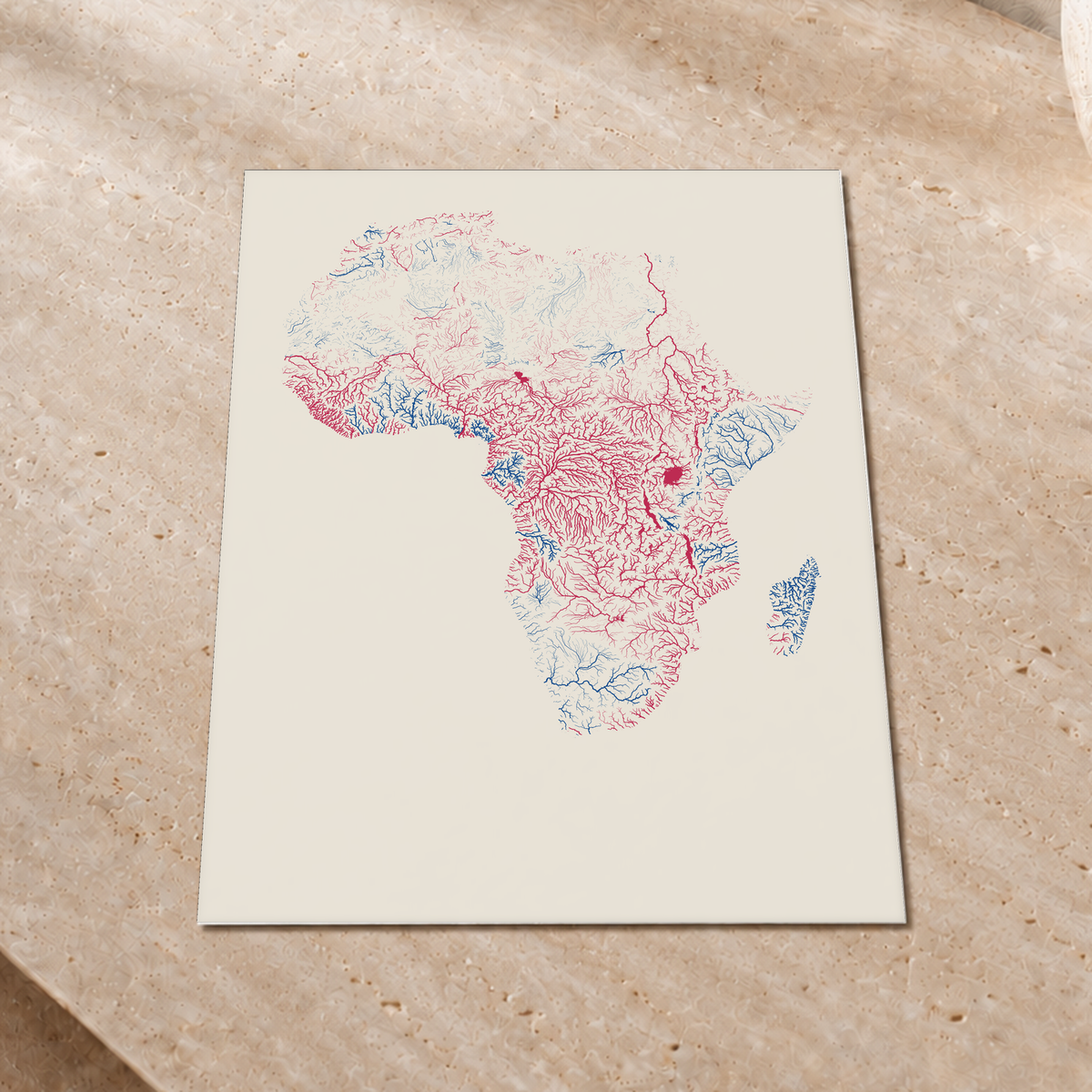 Beautiful Rivers — África — Risografia, Impressão fine art · 30 × 40 cm, Sem margem