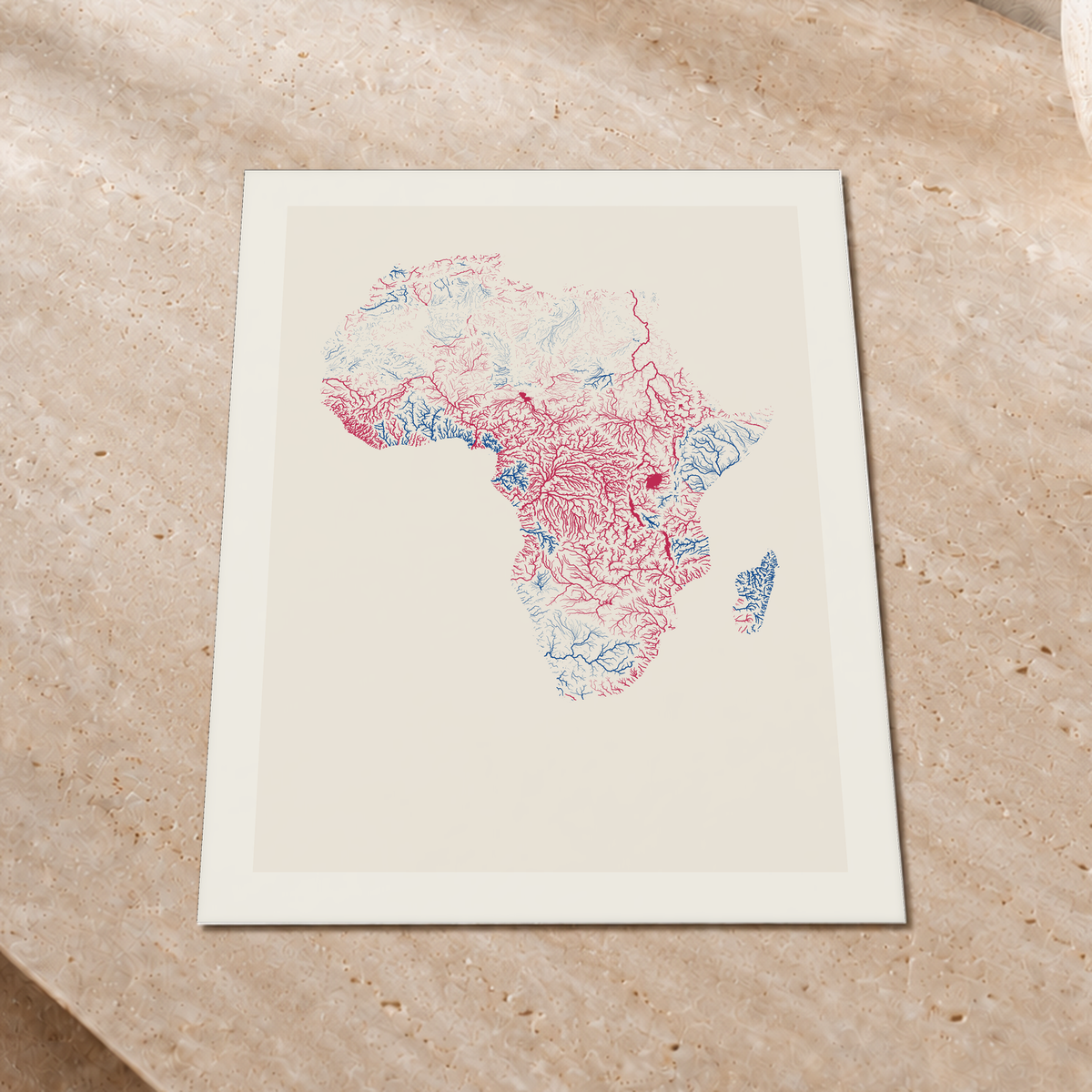 Beautiful Rivers — África — Risografia, Impressão fine art · 30 × 40 cm, Margem branca