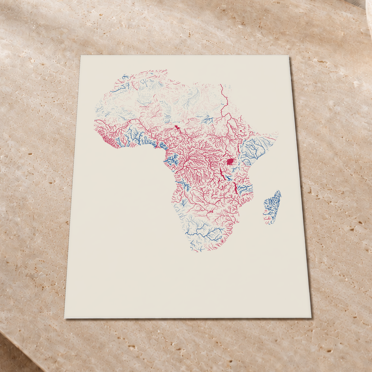 Beautiful Rivers — África — Risografia, Impressão fine art · 45 × 60 cm, Sem margem