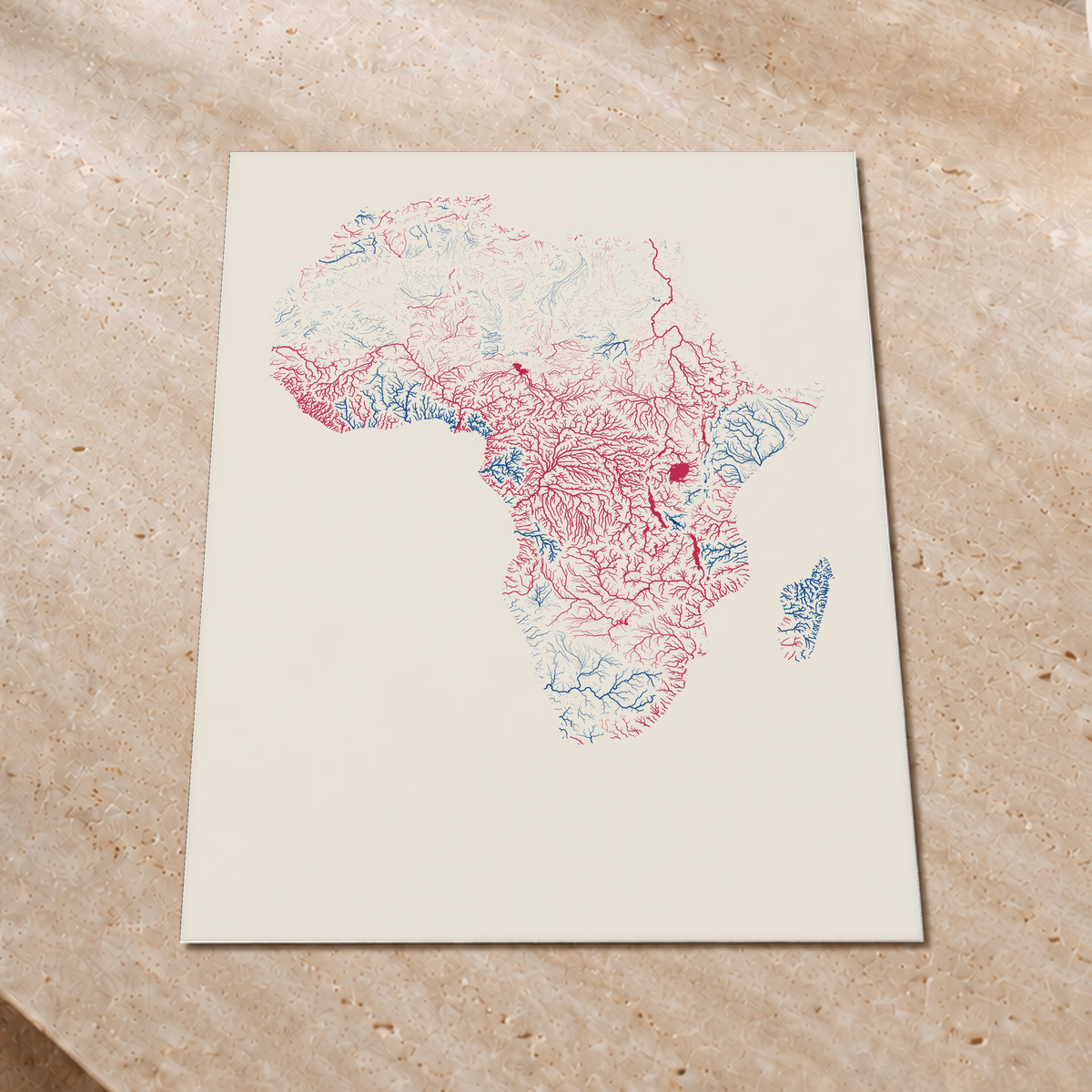Beautiful Rivers — África — Risografia, Impressão fine art · 60 × 80 cm, Sem margem