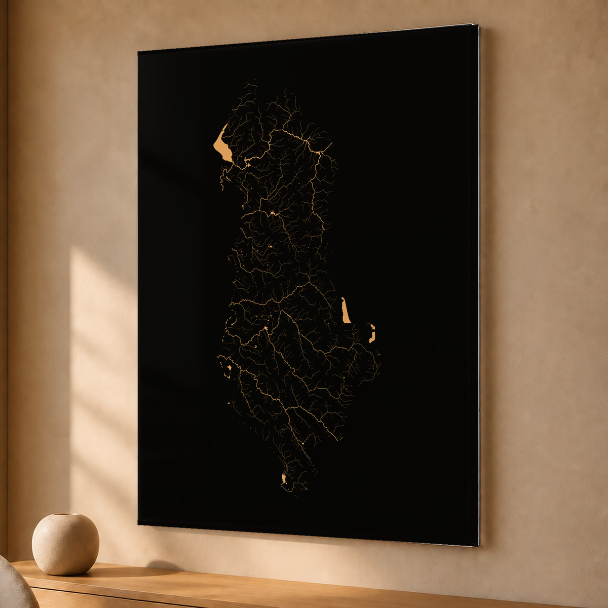 Beautiful Rivers — Albânia — Cobre, Acrílico · 30 × 40 cm, Sem margem