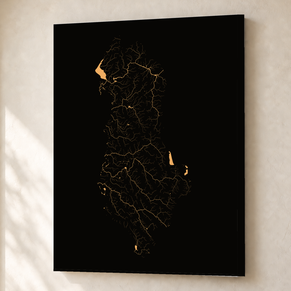 Beautiful Rivers — Albânia — Cobre, Canvas · 45 × 60 cm, Sem margem