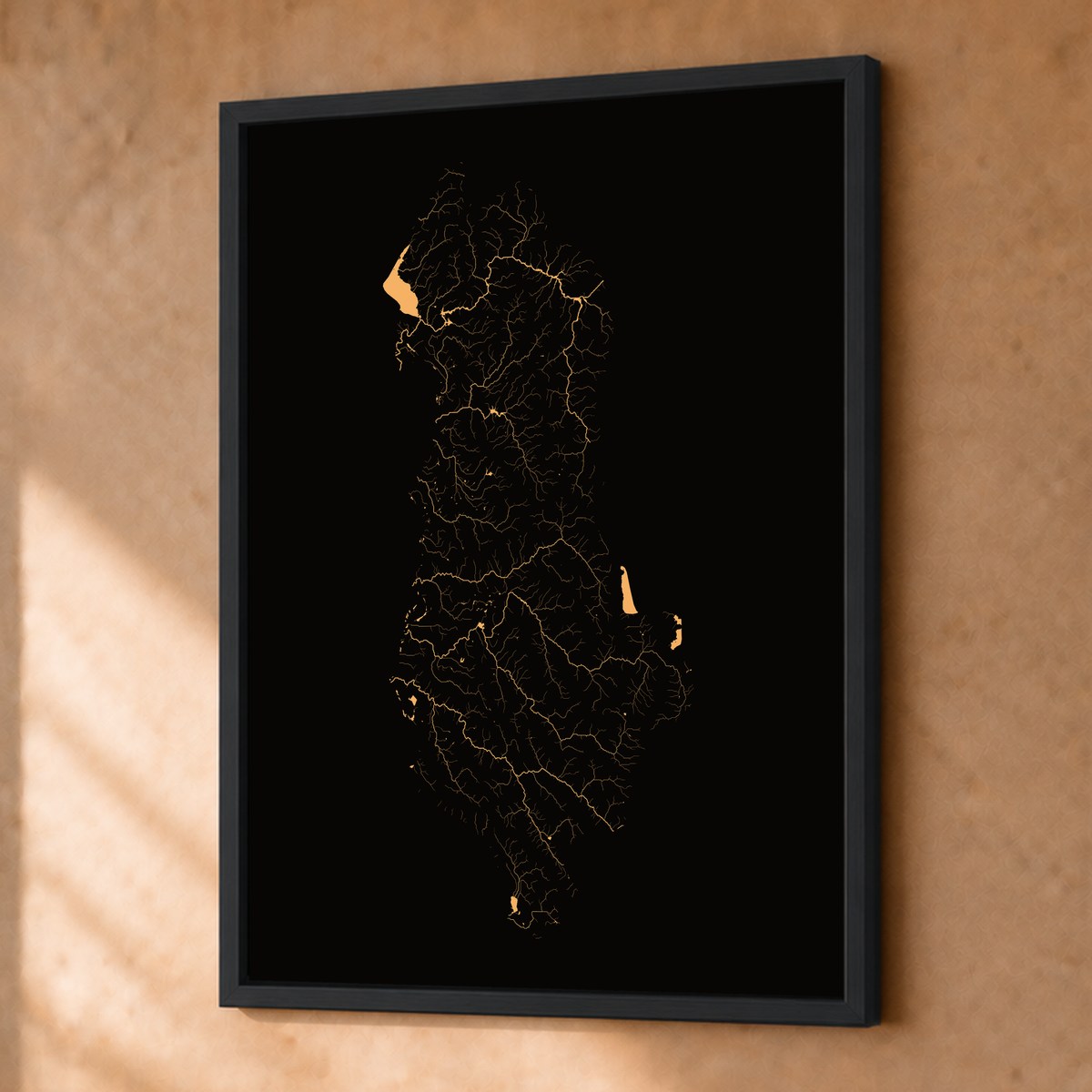 Beautiful Rivers — Albânia — Cobre, Fine art emoldurado · 30 × 40 cm, Preto · Sem margem