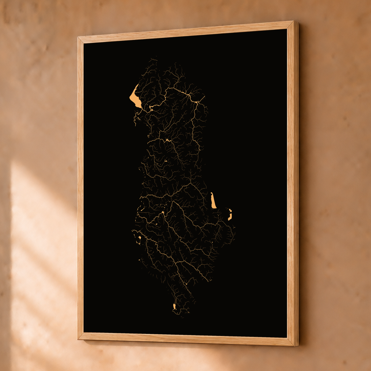Beautiful Rivers — Albânia — Cobre, Fine art emoldurado · 30 × 40 cm, Natural · Sem margem