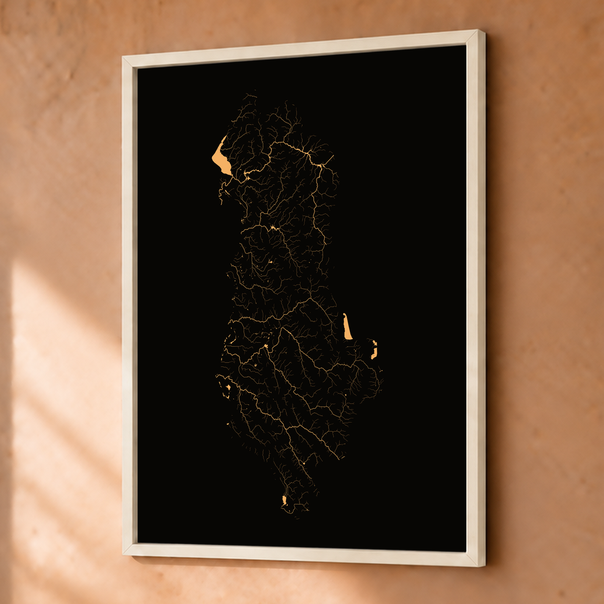 Beautiful Rivers — Albânia — Cobre, Fine art emoldurado · 30 × 40 cm, Branco · Sem margem