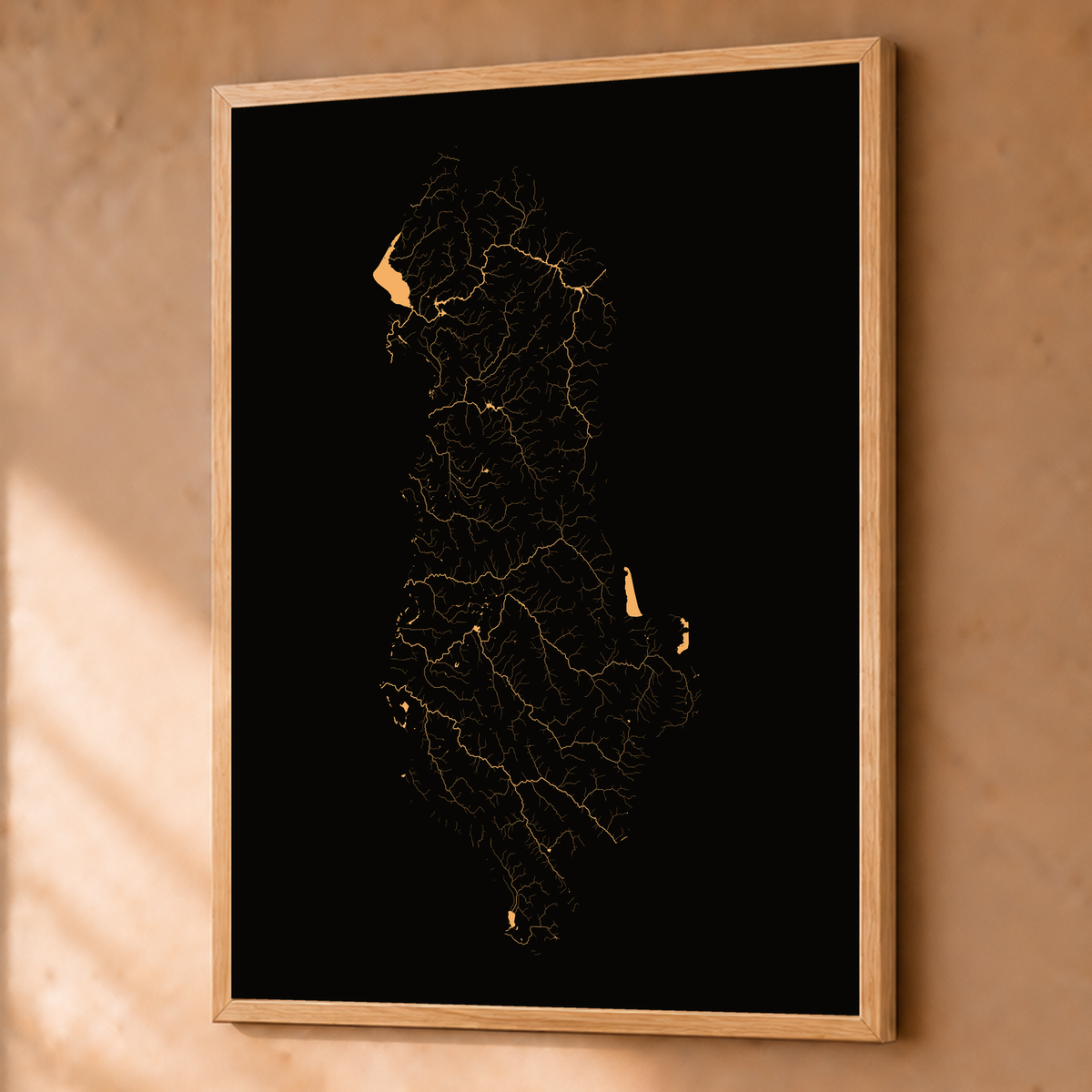 Beautiful Rivers — Albânia — Cobre, Fine art emoldurado · 60 × 80 cm, Natural · Sem margem