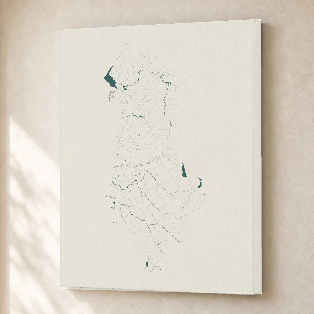 Beautiful Rivers — Albânia — Natural e luminosa, Canvas · 30 × 40 cm, Sem margem