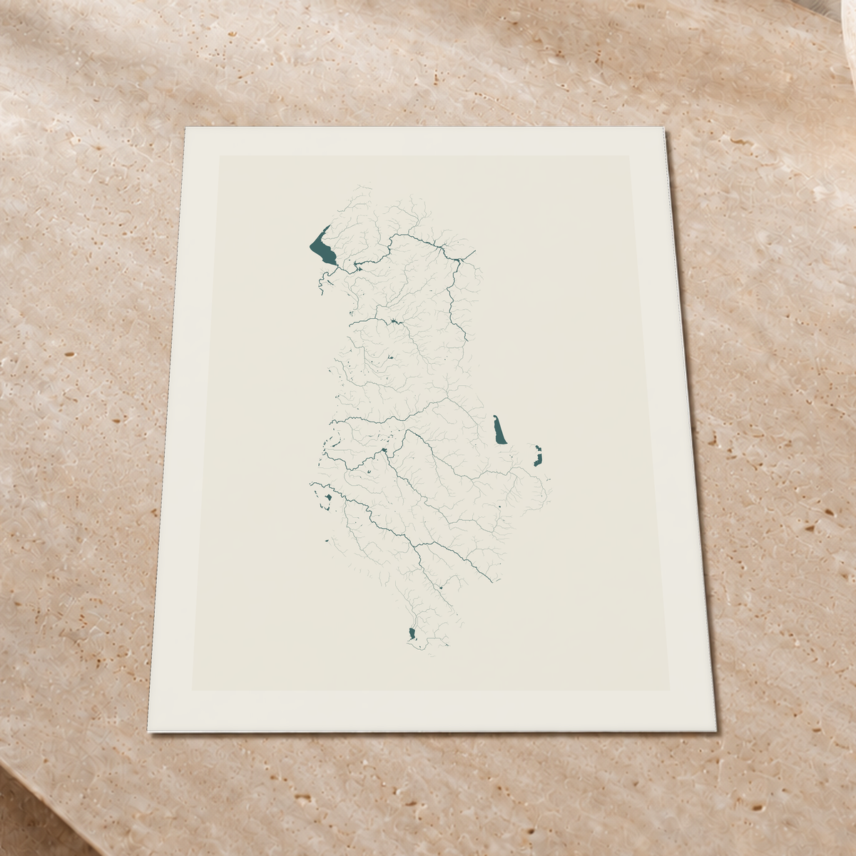 Beautiful Rivers — Albânia — Natural e luminosa, Impressão fine art · 45 × 60 cm, Margem branca
