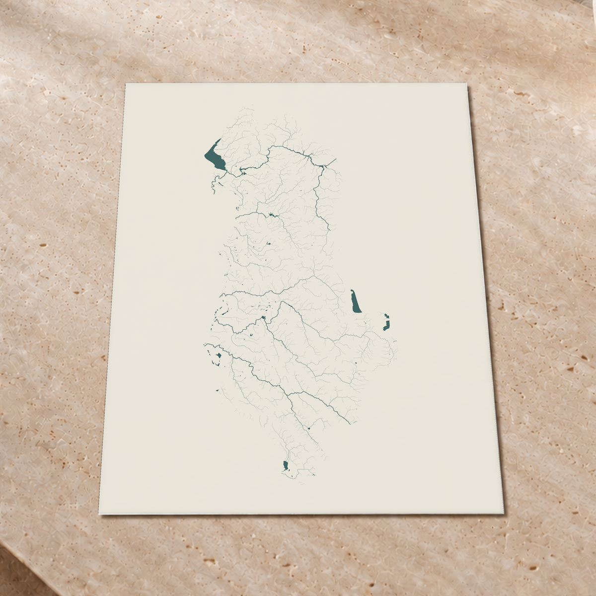 Beautiful Rivers — Albânia — Natural e luminosa, Impressão fine art · 60 × 80 cm, Sem margem