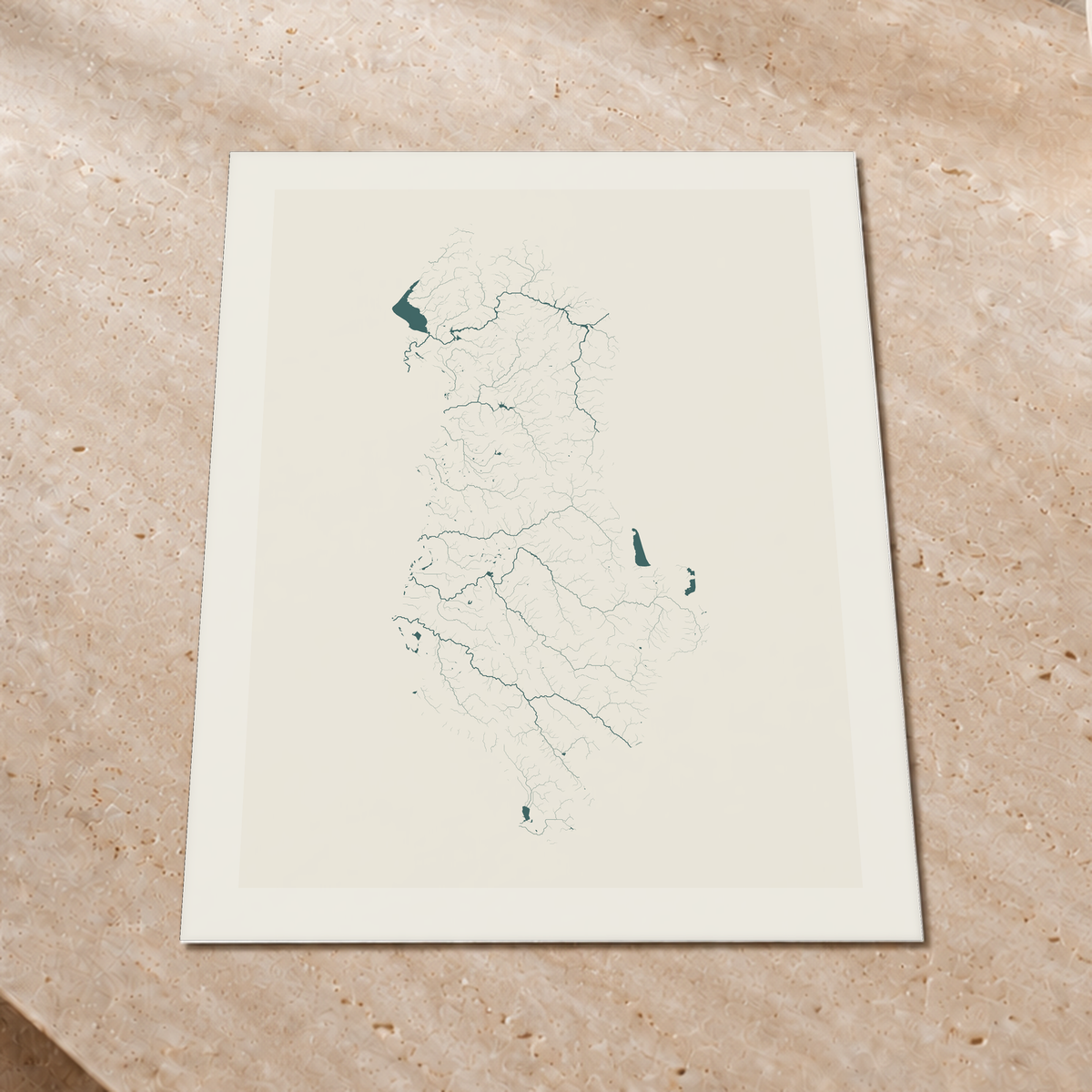 Beautiful Rivers — Albânia — Natural e luminosa, Impressão fine art · 60 × 80 cm, Margem branca