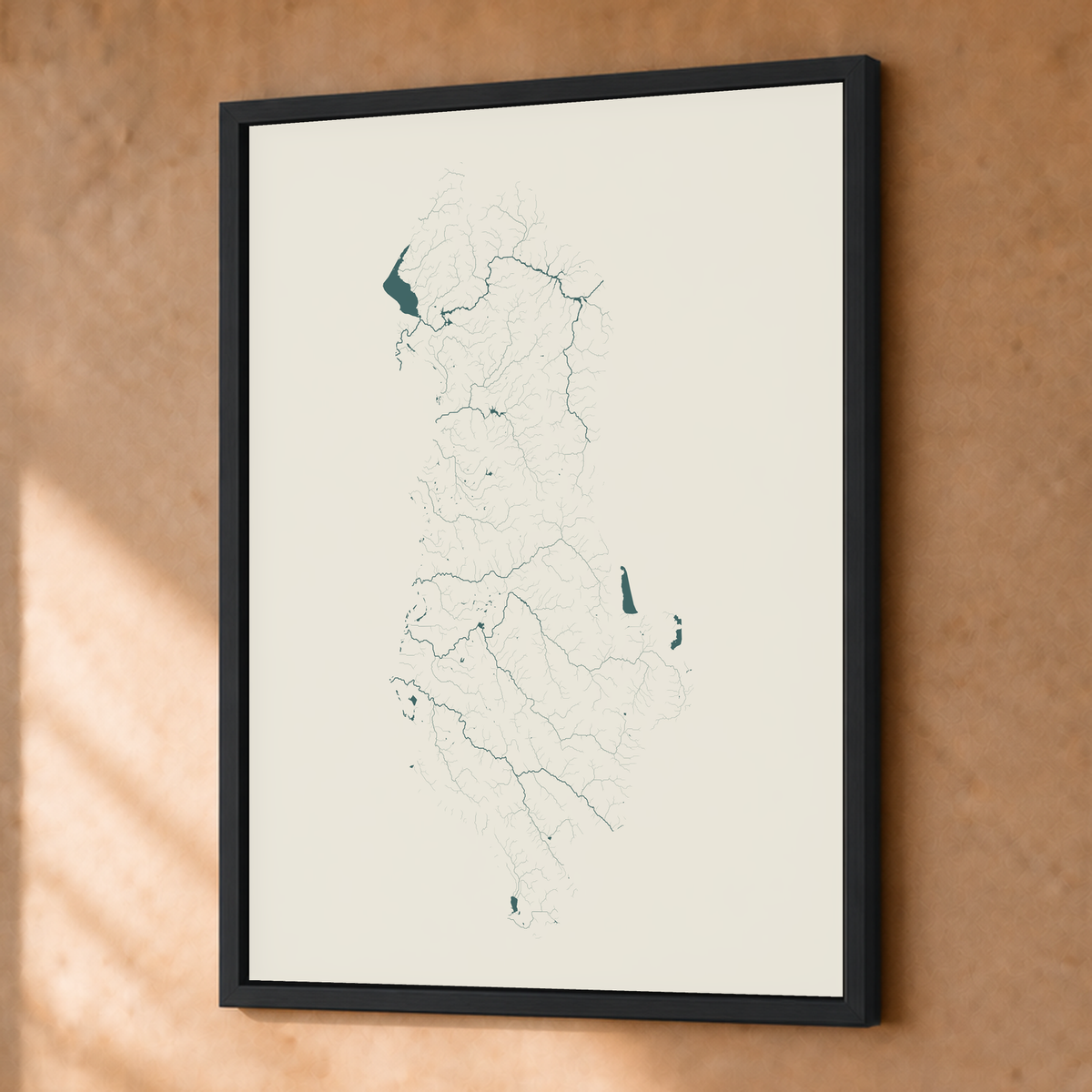 Beautiful Rivers — Albânia — Natural e luminosa, Fine art emoldurado · 30 × 40 cm, Preto · Sem margem
