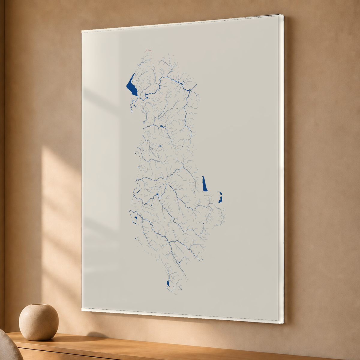 Beautiful Rivers — Albânia — Risografia, Acrílico · 30 × 40 cm, Sem margem