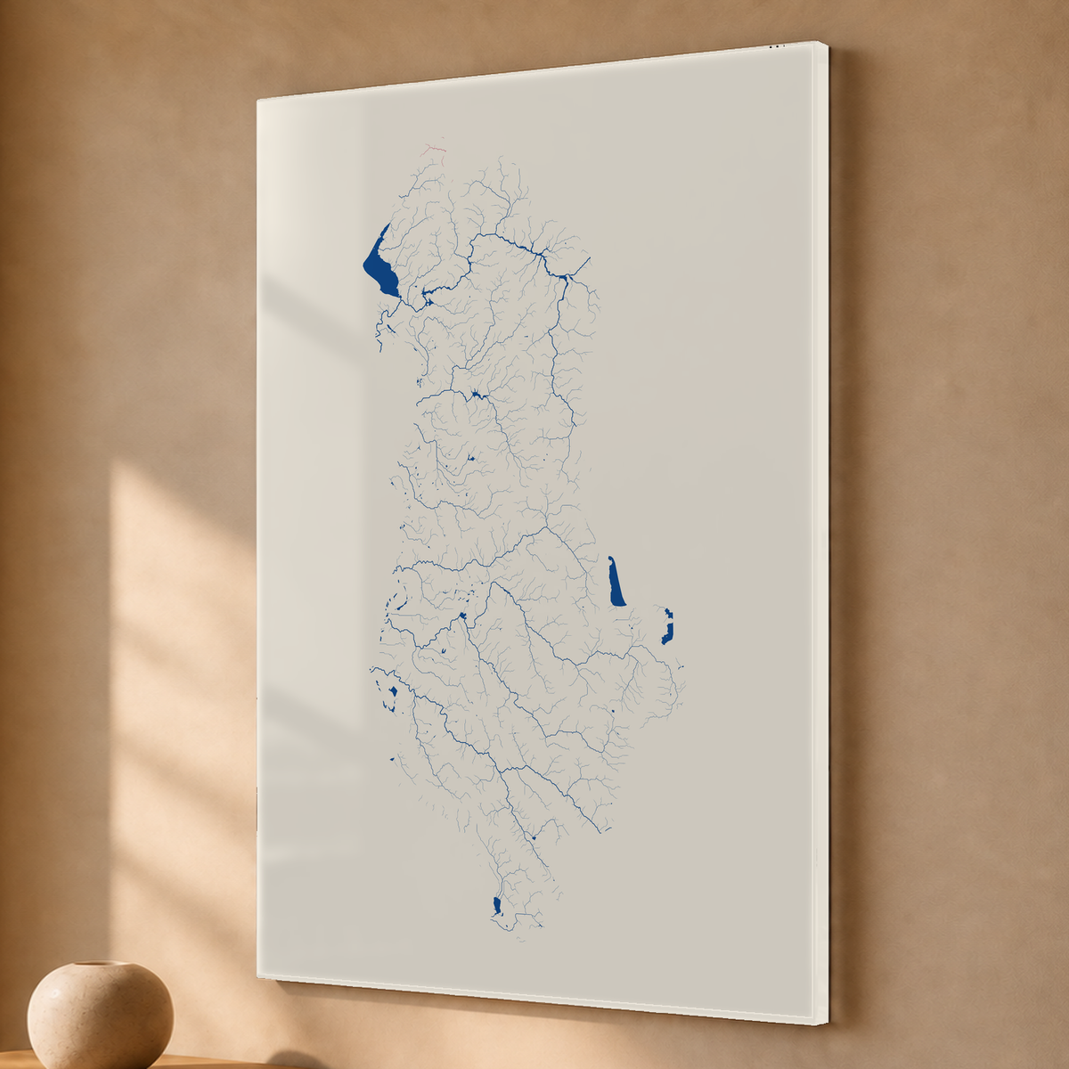 Beautiful Rivers — Albânia — Risografia, Acrílico · 40 × 60 cm, Sem margem