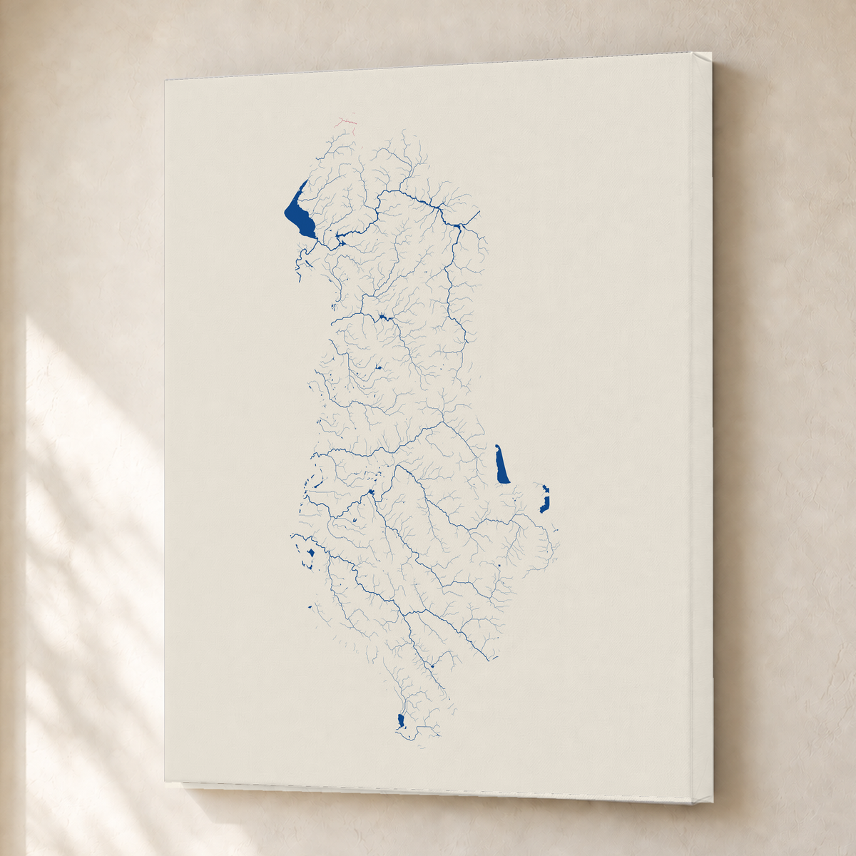 Beautiful Rivers — Albânia — Risografia, Canvas · 30 × 40 cm, Sem margem