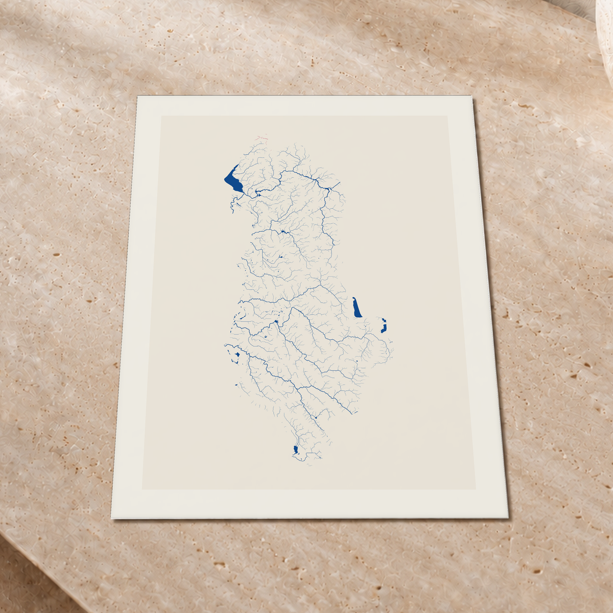 Beautiful Rivers — Albânia — Risografia, Impressão fine art · 30 × 40 cm, Margem branca