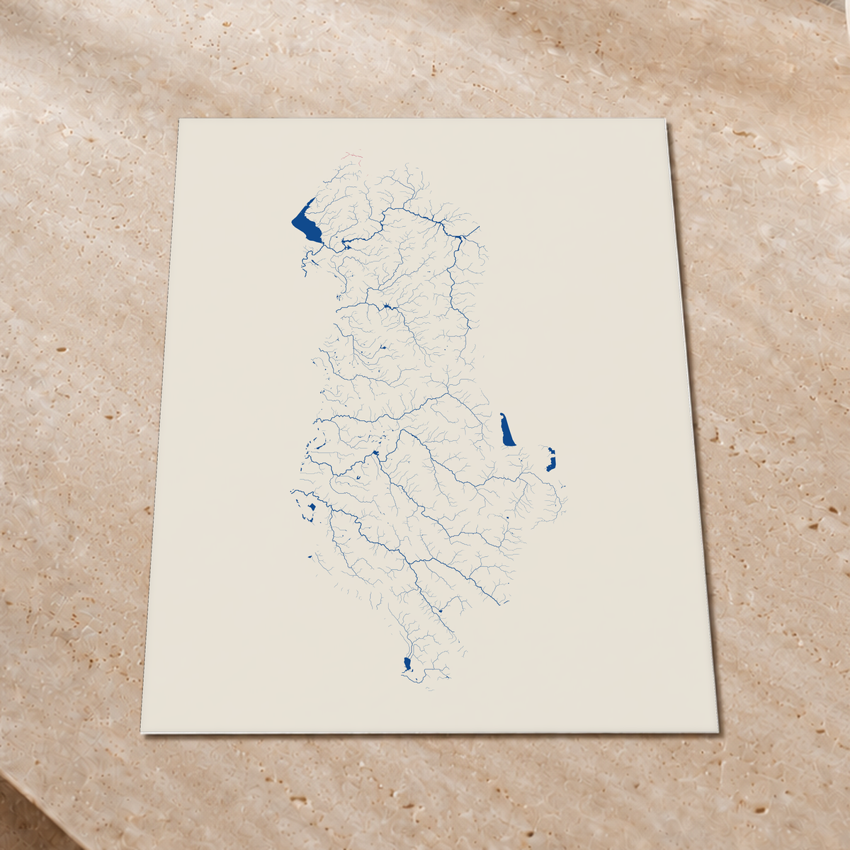 Beautiful Rivers — Albânia — Risografia, Impressão fine art · 60 × 80 cm, Sem margem