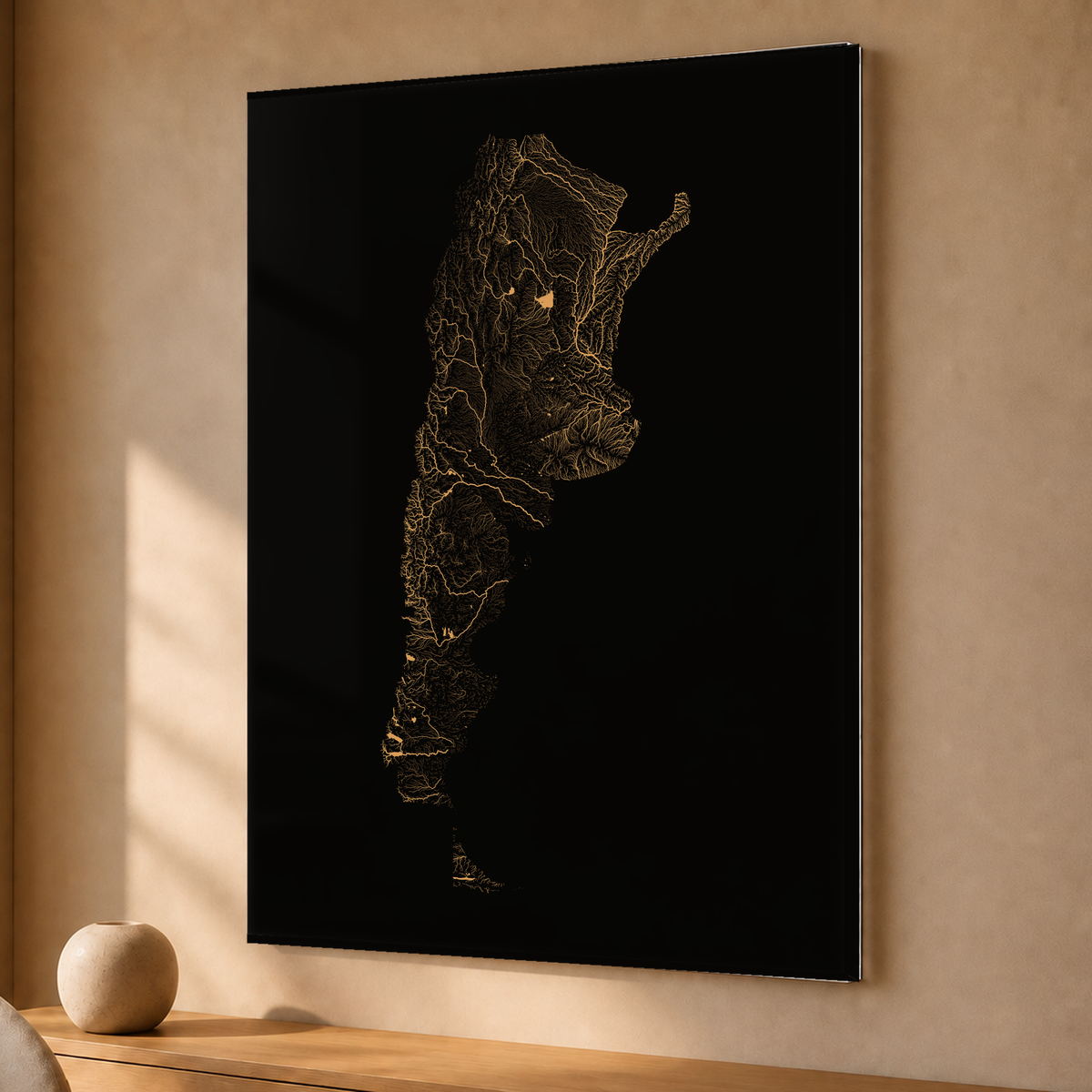 Beautiful Rivers — Argentina — Cobre, Acrílico · 30 × 40 cm, Sem margem