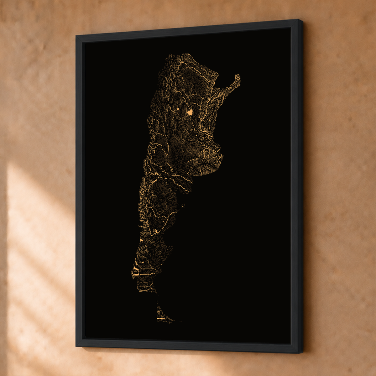 Beautiful Rivers — Argentina — Cobre, Fine art emoldurado · 30 × 40 cm, Preto · Sem margem