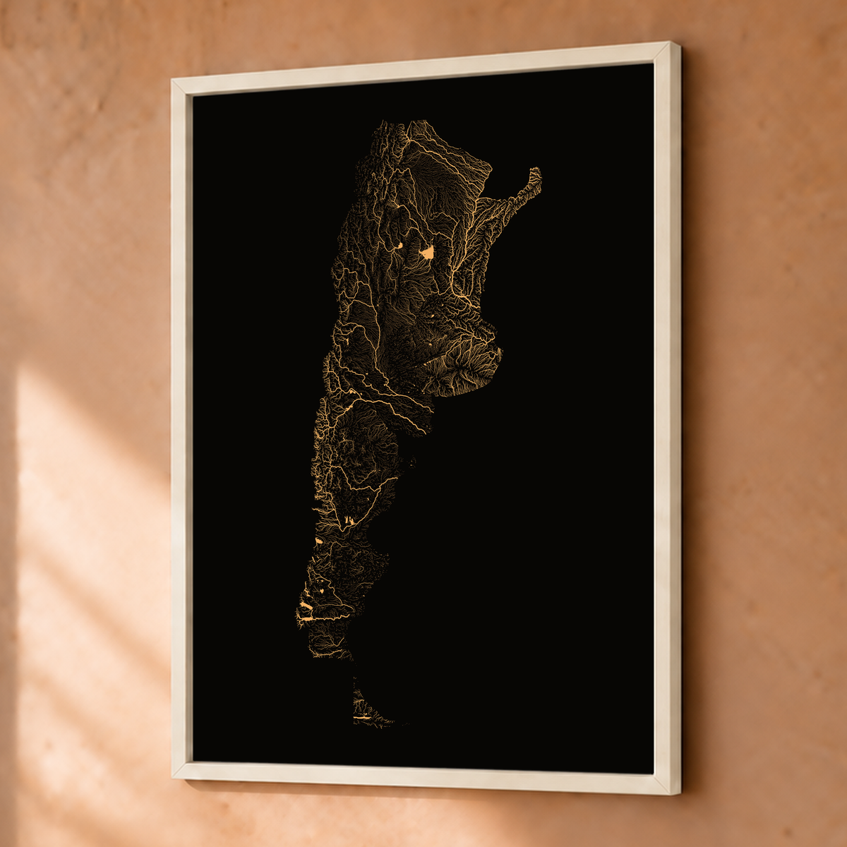Beautiful Rivers — Argentina — Cobre, Fine art emoldurado · 30 × 40 cm, Branco · Sem margem