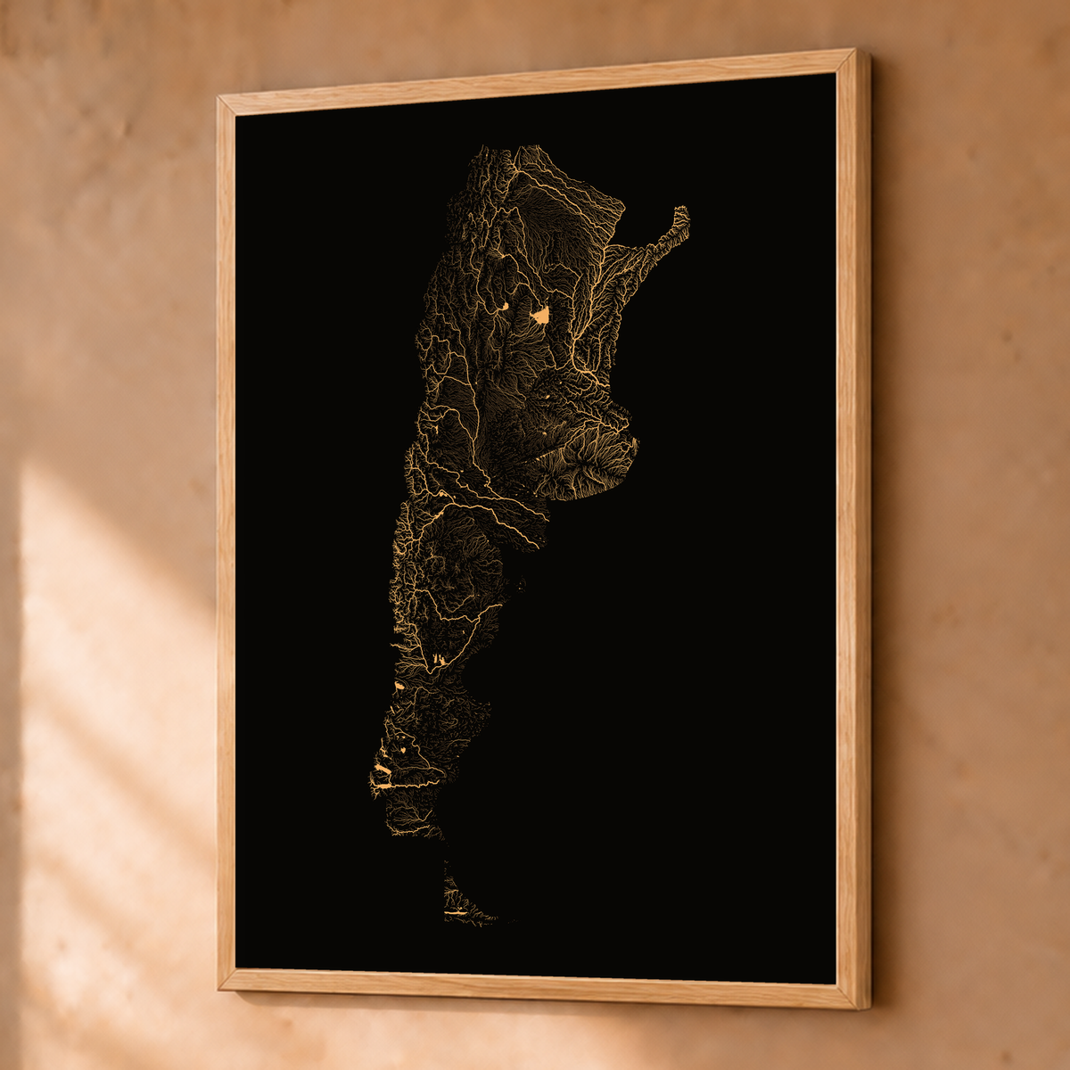 Beautiful Rivers — Argentina — Cobre, Fine art emoldurado · 45 × 60 cm, Natural · Sem margem