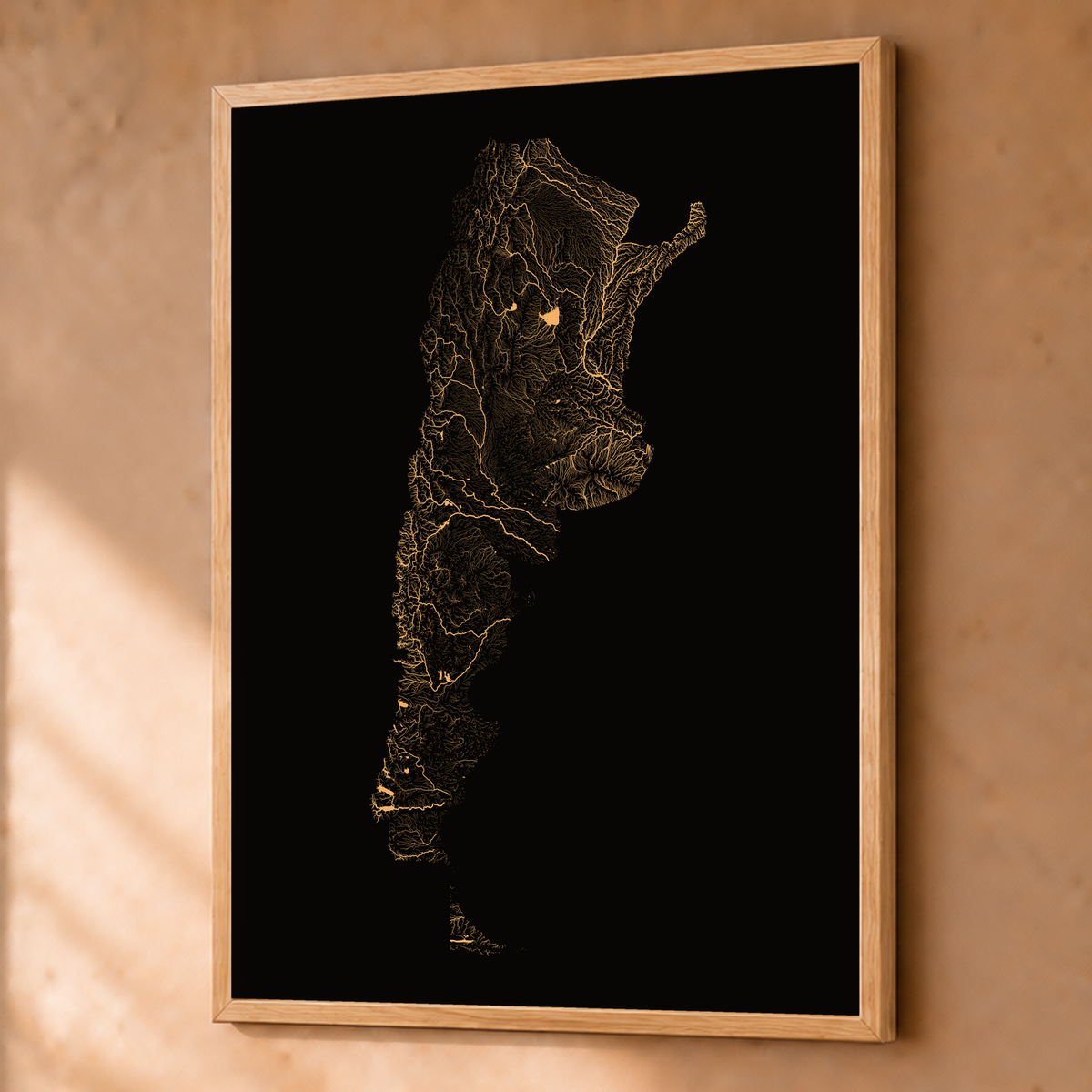 Beautiful Rivers — Argentina — Cobre, Fine art emoldurado · 60 × 80 cm, Natural · Sem margem