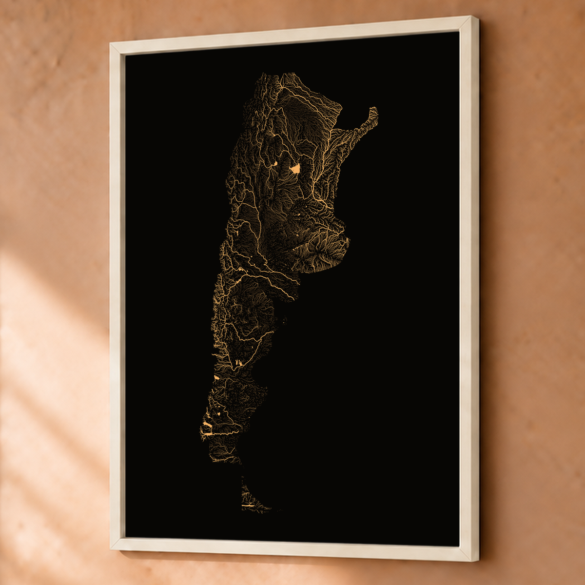 Beautiful Rivers — Argentina — Cobre, Fine art emoldurado · 60 × 80 cm, Branco · Sem margem