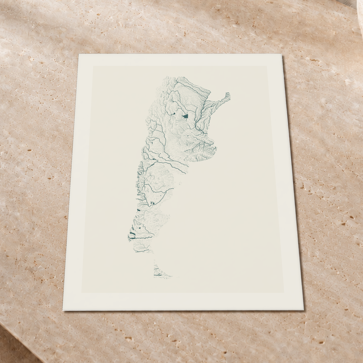 Beautiful Rivers — Argentina — Natural e luminosa, Impressão fine art · 45 × 60 cm, Margem branca