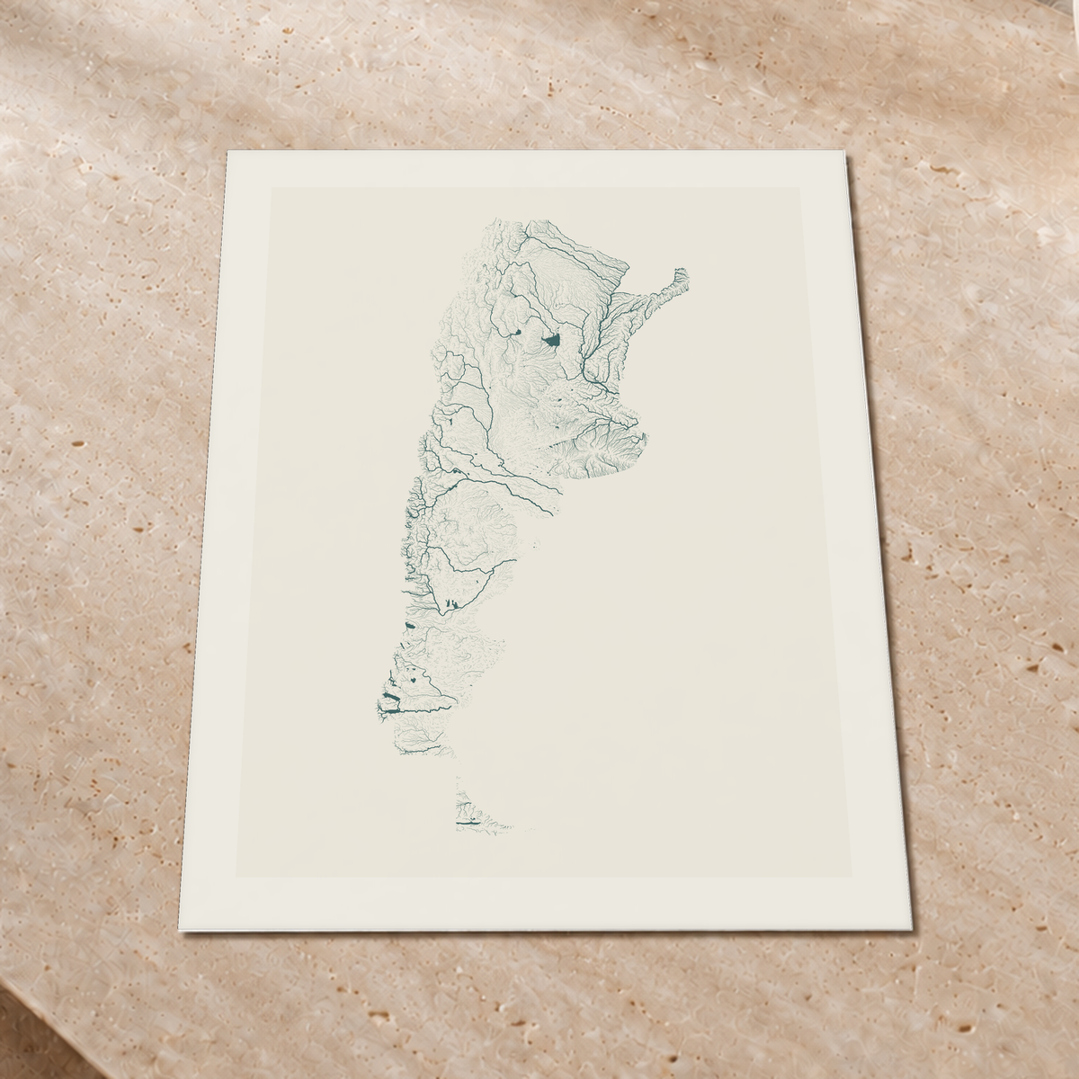 Beautiful Rivers — Argentina — Natural e luminosa, Impressão fine art · 60 × 80 cm, Margem branca