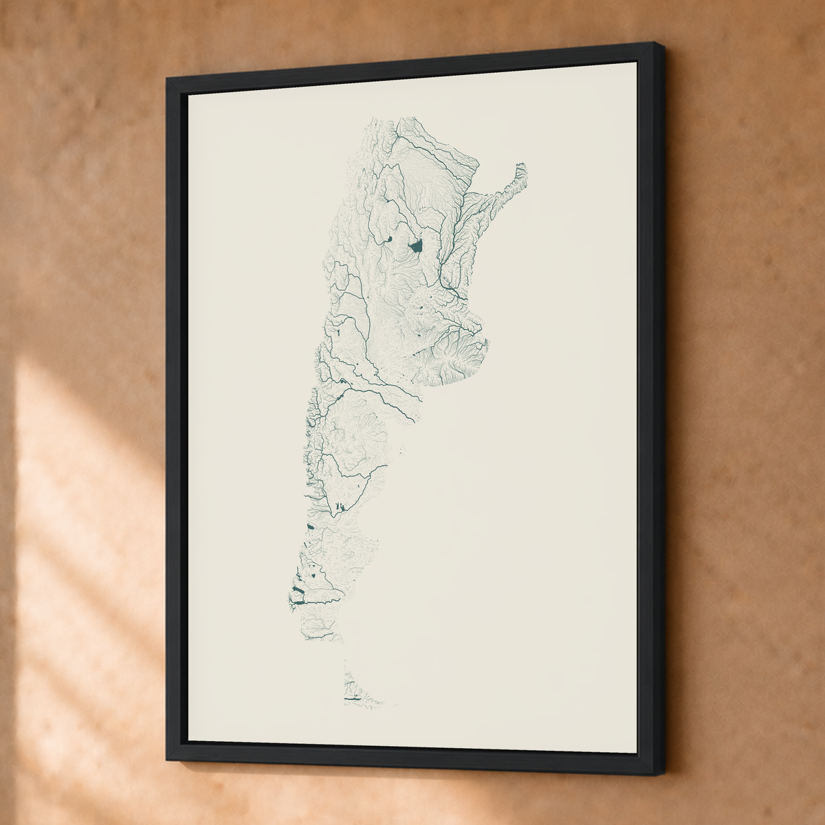 Beautiful Rivers — Argentina — Natural e luminosa, Fine art emoldurado · 30 × 40 cm, Preto · Sem margem