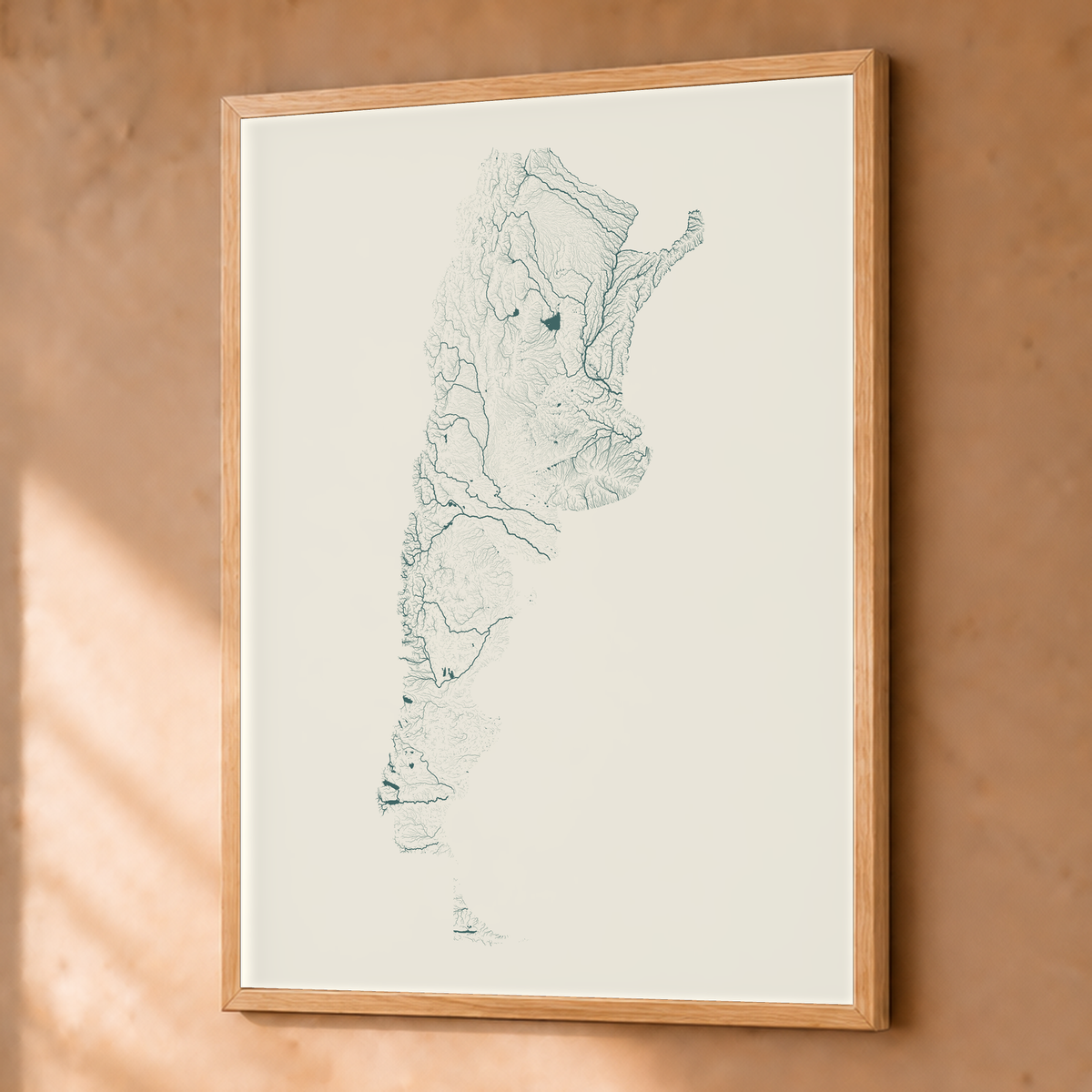 Beautiful Rivers — Argentina — Natural e luminosa, Fine art emoldurado · 45 × 60 cm, Natural · Sem margem
